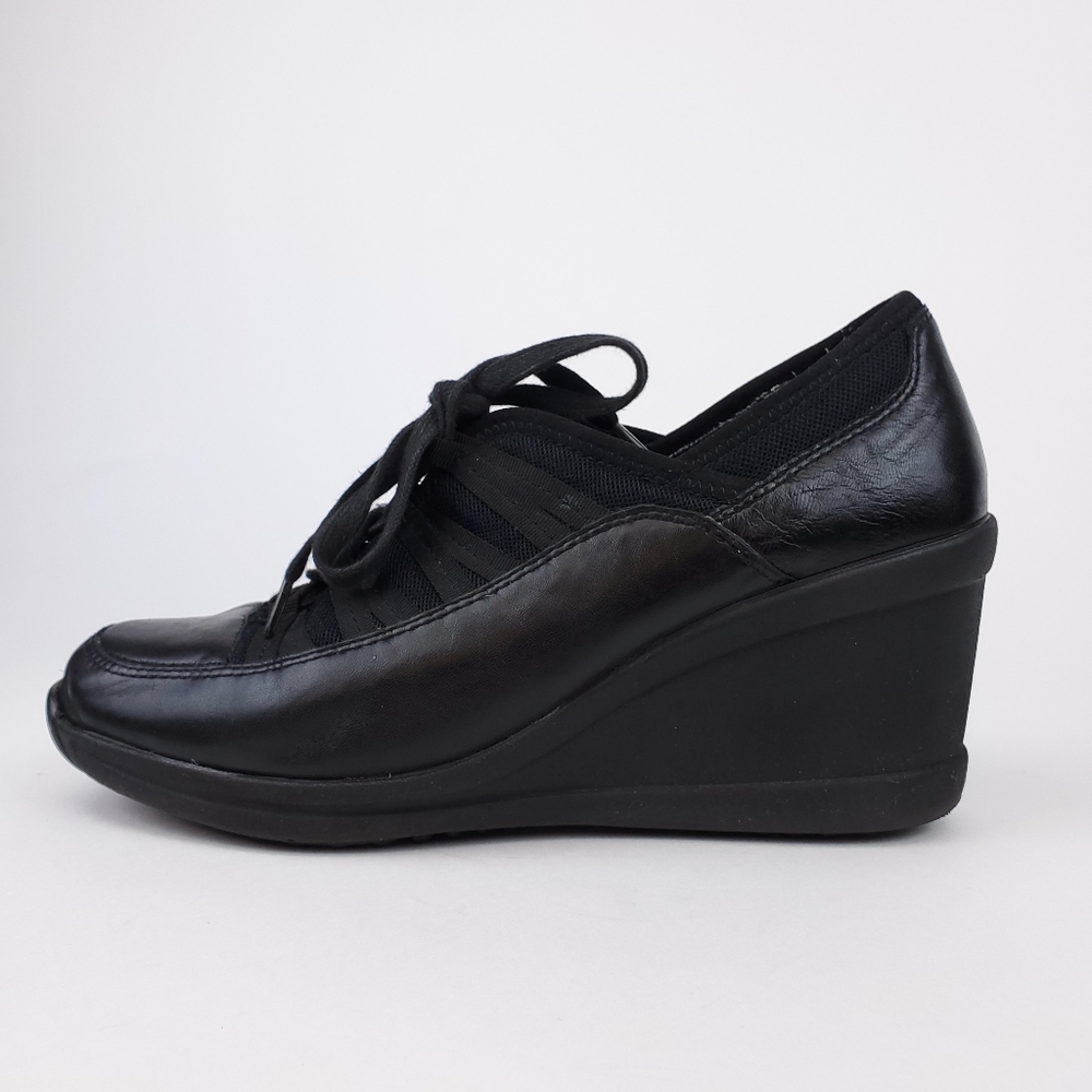Easy Spirit Black Eszannie Wedge Boots Size 8.5M